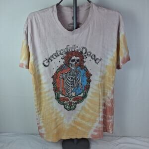 Grateful Dead Tie Dye T-Shirt Men's Medium Skeleton Roses Mad Engine Size MD M